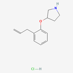 molecular formula C13H18ClNO B1522220 3-(2-烯丙基苯氧基)吡咯烷盐酸盐 CAS No. 1185298-58-1