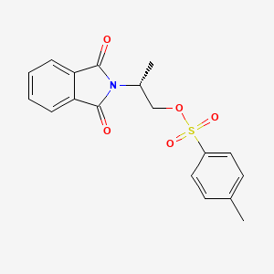 molecular formula C18H17NO5S B15222231 (R)-2-(1,3-Dioxoisoindolin-2-yl)propyl 4-methylbenzenesulfonate 