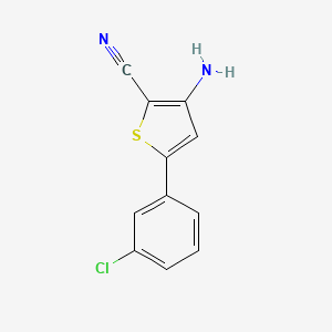 molecular formula C11H7ClN2S B1522225 3-Amino-5-(3-chlorophenyl)thiophene-2-carbonitrile CAS No. 1208878-61-8