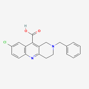 molecular formula C20H17ClN2O2 B1522226 2-Benzyl-8-chloro-1,2,3,4-tetrahydrobenzo[B][1,6]naphthyridine-10-carboxylic acid CAS No. 1015856-16-2