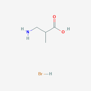 molecular formula C4H10BrNO2 B15222269 3-Amino-2-methylpropanoic acid hydrobromide 