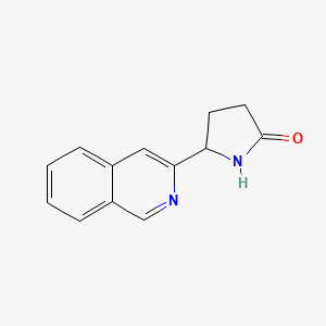 molecular formula C13H12N2O B15222273 5-(Isoquinolin-3-yl)pyrrolidin-2-one 