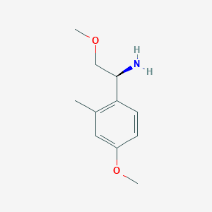 molecular formula C11H17NO2 B15222276 (S)-2-Methoxy-1-(4-methoxy-2-methylphenyl)ethanamine 