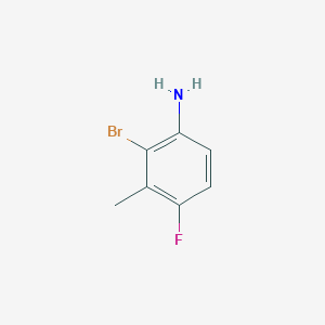 molecular formula C7H7BrFN B15222279 2-Bromo-4-fluoro-3-methylaniline 