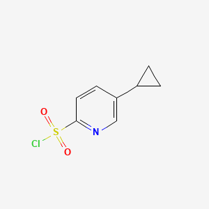 molecular formula C8H8ClNO2S B15222309 5-Cyclopropylpyridine-2-sulfonyl chloride 