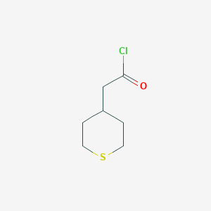 molecular formula C7H11ClOS B15222324 2-(Tetrahydro-2H-thiopyran-4-yl)acetyl chloride 