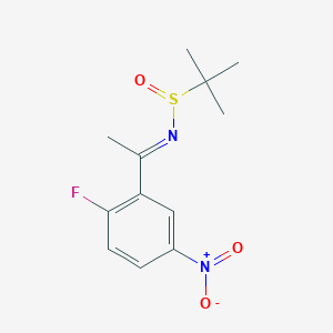 (R)-N-(1-(2-Fluoro-5-nitrophenyl)ethylidene)-2-methylpropane-2-sulfinamide