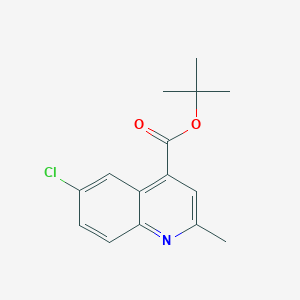 molecular formula C15H16ClNO2 B1522233 叔丁基 6-氯-2-甲基喹啉-4-羧酸盐 CAS No. 1033194-62-5