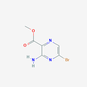 molecular formula C6H6BrN3O2 B15222331 Methyl 3-amino-5-bromopyrazine-2-carboxylate 