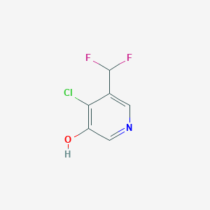 molecular formula C6H4ClF2NO B15222342 4-Chloro-5-(difluoromethyl)pyridin-3-ol 