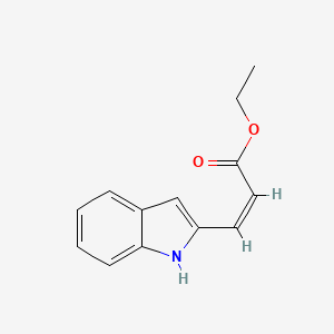 molecular formula C13H13NO2 B15222343 Ethyl (Z)-3-(1H-indol-2-yl)acrylate 