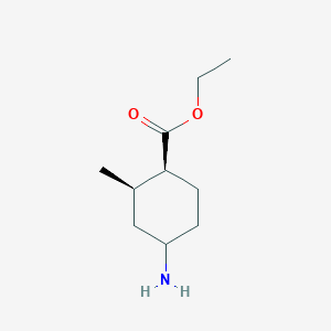 molecular formula C10H19NO2 B15222368 Ethyl (1S,2R)-4-amino-2-methylcyclohexane-1-carboxylate 