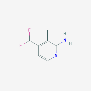 molecular formula C7H8F2N2 B15222403 4-(Difluoromethyl)-3-methylpyridin-2-amine 