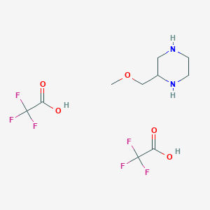 molecular formula C10H16F6N2O5 B15222413 2-(Methoxymethyl)piperazine bis(2,2,2-trifluoroacetate) 