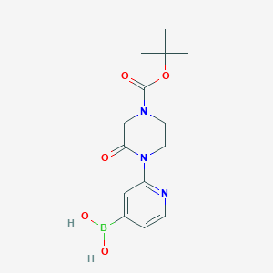 (2-(4-(tert-Butoxycarbonyl)-2-oxopiperazin-1-yl)pyridin-4-yl)boronic acid