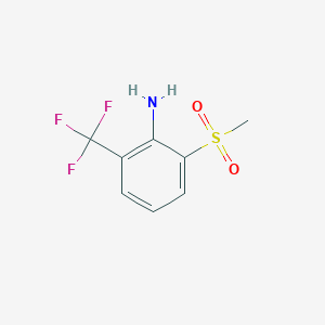 molecular formula C8H8F3NO2S B15222431 2-(Methylsulfonyl)-6-(trifluoromethyl)aniline 