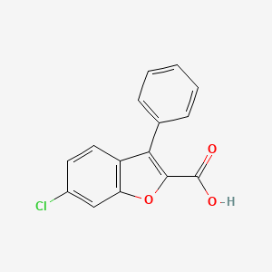 molecular formula C15H9ClO3 B1522244 6-Chloro-3-phenyl-1-benzofuran-2-carboxylic acid CAS No. 1208402-13-4