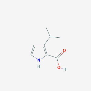 molecular formula C8H11NO2 B15222454 3-Isopropyl-1H-pyrrole-2-carboxylic acid 