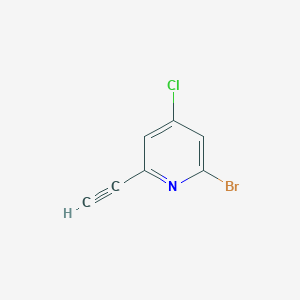 2-Bromo-4-chloro-6-ethynylpyridine