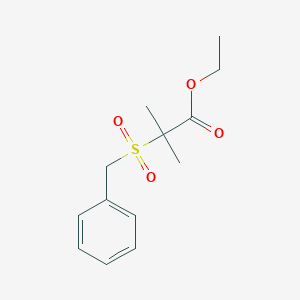 molecular formula C13H18O4S B15222475 Ethyl 2-(benzylsulfonyl)-2-methylpropanoate 