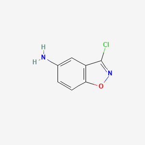 molecular formula C7H5ClN2O B15222491 3-Chlorobenzo[d]isoxazol-5-amine CAS No. 73498-29-0