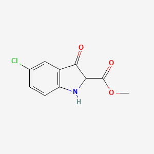 molecular formula C10H8ClNO3 B15222493 Methyl 5-chloro-3-oxoindoline-2-carboxylate 