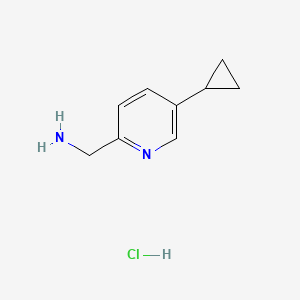 molecular formula C9H13ClN2 B15222498 (5-Cyclopropylpyridin-2-yl)methanamine hydrochloride 