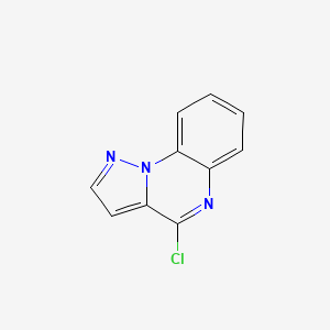 molecular formula C10H6ClN3 B15222545 4-Chloropyrazolo[1,5-a]quinoxaline 