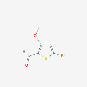 molecular formula C6H5BrO2S B15222547 5-Bromo-3-methoxythiophene-2-carbaldehyde 