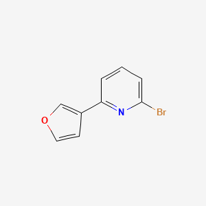 molecular formula C9H6BrNO B15222555 2-Bromo-6-(furan-3-yl)pyridine CAS No. 1086381-61-4