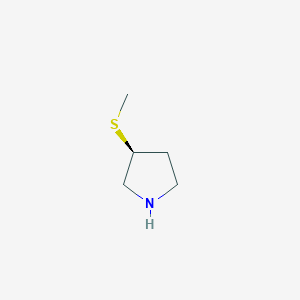 molecular formula C5H11NS B15222598 (3S)-3-(methylsulfanyl)pyrrolidine 