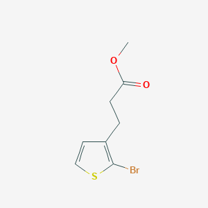 molecular formula C8H9BrO2S B15222603 Methyl 3-(2-bromothiophen-3-yl)propanoate 