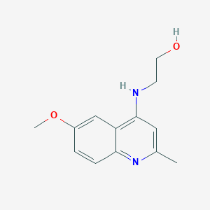 molecular formula C13H16N2O2 B15222636 2-((6-Methoxy-2-methylquinolin-4-yl)amino)ethan-1-ol 