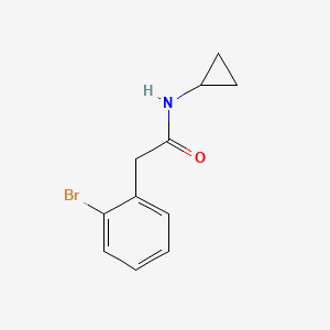 molecular formula C11H12BrNO B1522265 2-(2-ブロモフェニル)-N-シクロプロピルアセトアミド CAS No. 1150163-66-8