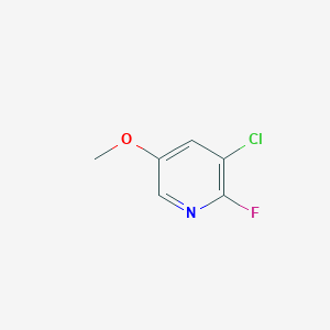 molecular formula C6H5ClFNO B15222657 3-Chloro-2-fluoro-5-methoxypyridine 