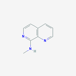 molecular formula C9H9N3 B15222667 N-methyl-1,7-naphthyridin-8-amine 