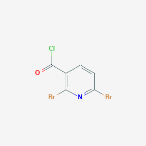 molecular formula C6H2Br2ClNO B15222703 2,6-Dibromonicotinoyl chloride 