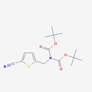 Imidodicarbonic acid, 2-[(5-cyano-2-thienyl)methyl]-, 1,3-bis(1,1-dimethylethyl) ester