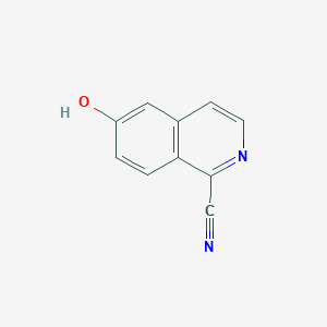 molecular formula C10H6N2O B15222718 6-Hydroxyisoquinoline-1-carbonitrile 