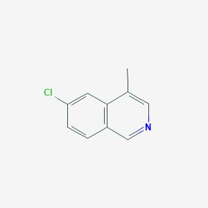 molecular formula C10H8ClN B15222737 6-Chloro-4-methylisoquinoline 