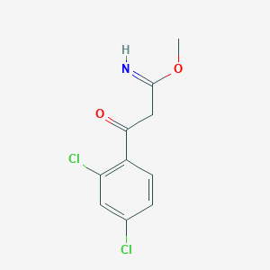 molecular formula C10H9Cl2NO2 B15222741 Methyl 3-(2,4-dichlorophenyl)-3-oxopropanimidate 