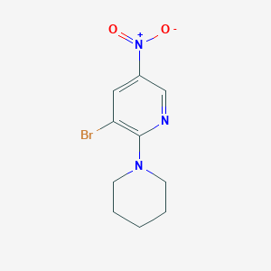 molecular formula C10H12BrN3O2 B1522275 3-Bromo-5-nitro-2-(piperidin-1-yl)pyridine CAS No. 1065074-87-4