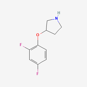 molecular formula C10H11F2NO B15222763 3-(2,4-Difluorophenoxy)pyrrolidine 