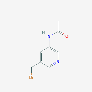 molecular formula C8H9BrN2O B15222765 N-(5-(Bromomethyl)pyridin-3-yl)acetamide 