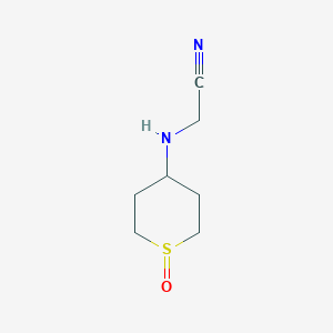 molecular formula C7H12N2OS B15222792 2-((1-Oxidotetrahydro-2H-thiopyran-4-yl)amino)acetonitrile 