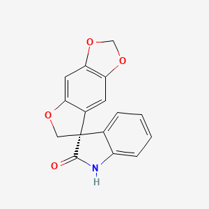 molecular formula C16H11NO4 B15222795 (S)-6H-Spiro[[1,3]dioxolo[4,5-f]benzofuran-7,3'-indolin]-2'-one 