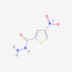 molecular formula C5H5N3O3S B15222804 4-Nitrothiophene-2-carbohydrazide 