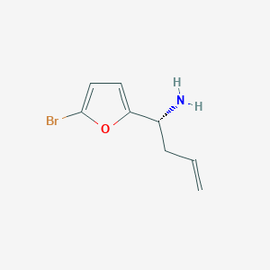 molecular formula C8H10BrNO B15222806 (R)-1-(5-Bromofuran-2-yl)but-3-en-1-amine 