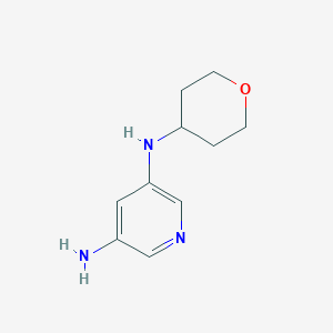 molecular formula C10H15N3O B15222833 N3-(Tetrahydro-2H-pyran-4-yl)pyridine-3,5-diamine 