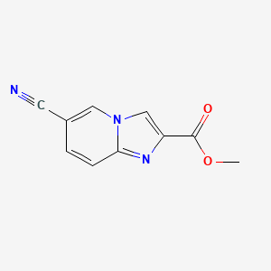 molecular formula C10H7N3O2 B15222840 Methyl 6-cyanoimidazo[1,2-a]pyridine-2-carboxylate 